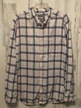 Pink, Black, Dress shirt, Falls Creek, XL, Extra Large